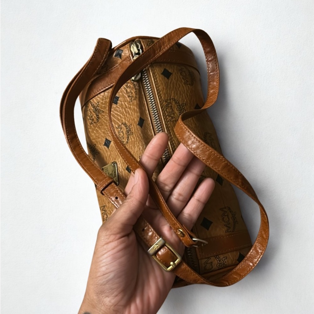 MCM Visetos Barrel Crossbody Bag - Picture 8 of 13